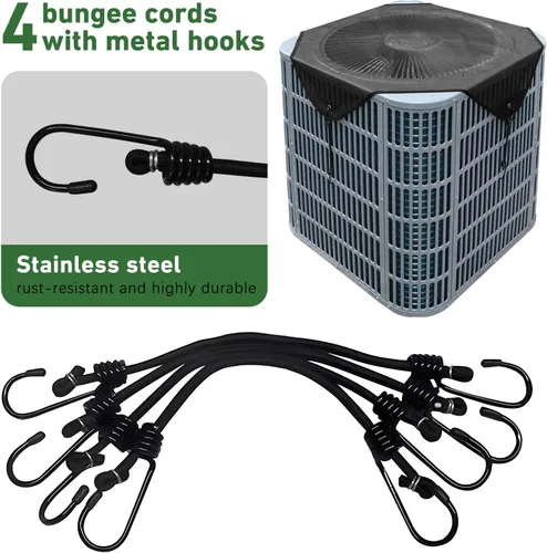 Vista 6 de 26x26 Cubiertas de aire acondicionado central para exterior, cubiertas de unidad de CA de malla más grande al aire libre - Defensor universal