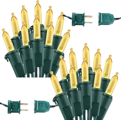 Vista 22 de Brizled Luces de Navidad, 33 pies, 100 LED Conectables de Extremo a Extremo, Mini Luces de Cadena de Navidad, 120V Certificadas UL, Blanco Frío, Luz