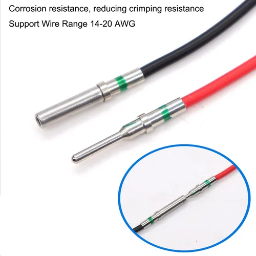 Vista 5 de 180 piezas para pines y enchufes de conector Deutsch Contactos sólidos tamaño 12 16 20 Terminales macho hembra DT Series Pin de acero inoxidable