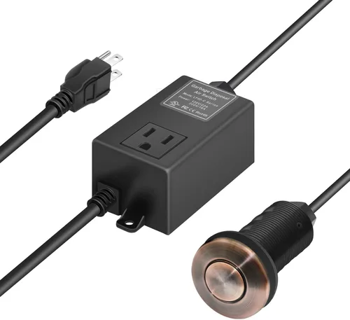 Vista 12 de Kit de interruptor de aire de eliminación de basura para eliminación de residuos de fregadero con acero inoxidable aceitado bronce (ORB) botón