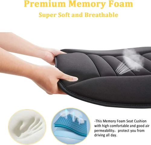 Vista 3 de Big Ant Cojín de asiento de automóvil, cojín de espuma viscoelástica, alivio del dolor, protector de asiento cómodo para automóvil, oficina, uso