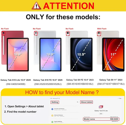 Vista 2 de Fintie Estuche a prueba de golpes para Samsung Galaxy Tab S10 Lite/ S10 FE/ S9 FE 5G 10.9 Pulgadas/Tab S9 11 Pulgadas, Tuatara Protector de pantalla