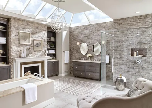 Vista 8 de Moen Dartmoor Kit de grifo de baño de amplio alcance con dos manijas de níquel cepillado de 8 pulgadas, requiere válvula, T6805BN