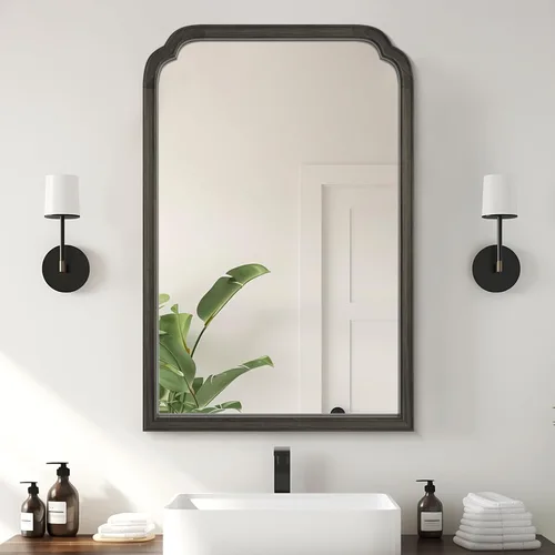 Vista 41 de WallBeyond Espejos de Baño de Madera para Montar en la Pared, 16" x 20" Marco de Madera Rústica Espejos de Pared Decorativos para Sala de Estar