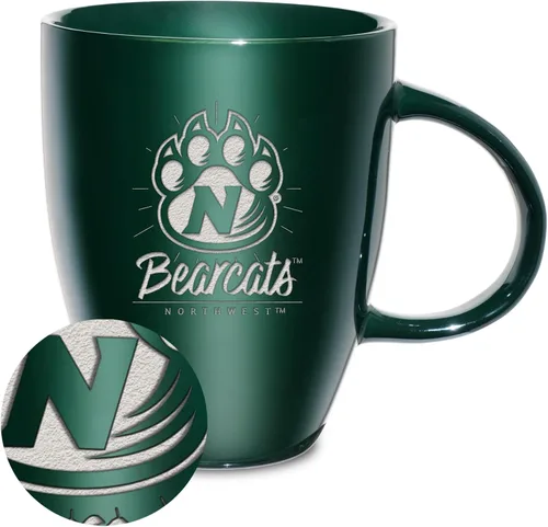 Vista 67 de Rico Industries - Taza de lustre cerámico con grabado láser de la NCAA de 18oz - Café-Té