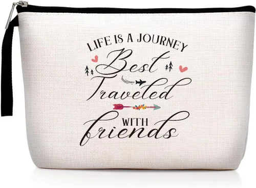 Vista 9 de Hanamiya Na Bolsas de fin de semana para mujer, bolsa de cosméticos, Beige0010