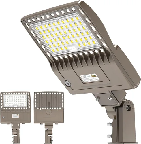Luces LED de estacionamiento de 240 W, 33600 lm, luces LED para poste de tamaño caja de zapatos, 800 W HID/HPS de reemplazo, 5000 K, IP65, CA