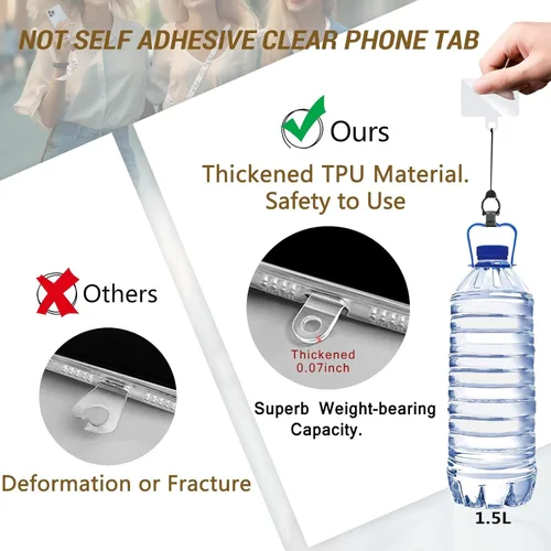 Vista 3 de Cordón cruzado para teléfono con correa para la muñeca, cordones negros para teléfono celular alrededor del cuello, correa ajustable, divertido