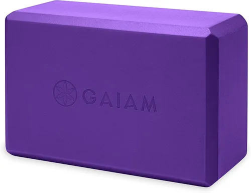 Gaiam Bloque de yoga Espuma EVA sin látex Superficie suave antideslizante con bordes biselados para yoga, pilates, meditación Accesorios de yoga
