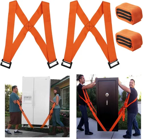 Correas móviles para muebles para 2 personas, sistema de elevación resistente, ajustable de 5 a 9.5 pies, soporte de hombro y antebrazo para sofá,