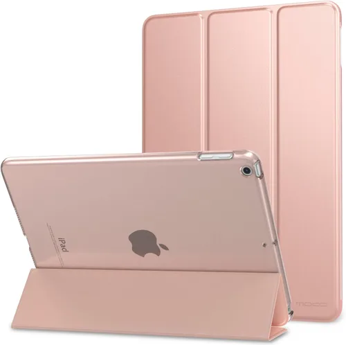 Vista 39 de MoKo Funda para iPad 9.7 2018/2017 de 5ª/6ª Generación, Funda delgada y ligera con soporte, con protector trasero translúcido esmerilado para iPad