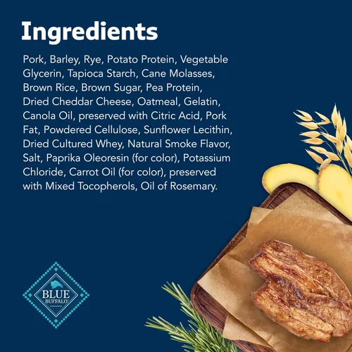 Vista 5 de Blue Buffalo Sizzlers Golosinas naturales suaves y húmedas para perros, sabor a tocino, bolsa de 15 onzas