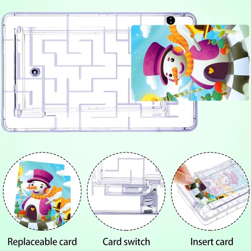 Vista 2 de Skylety Caja de rompecabezas de dinero de 5 piezas, caja de tarjetas de regalo, rompecabezas de plástico, divertido juego de máquina de pinball
