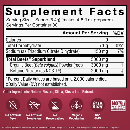 Vista 6 de Force Factor Total Beets Drink Mix to Support Circulation & Blood Flow