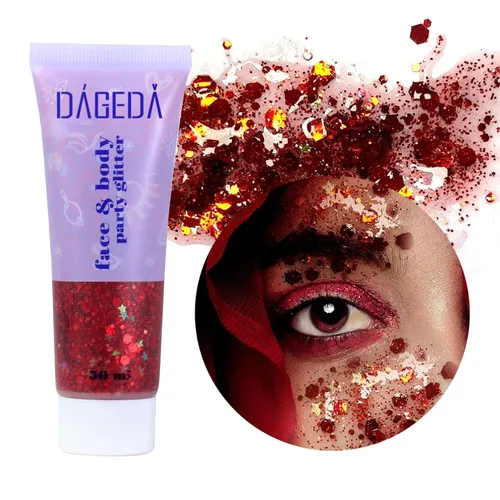 Vista 13 de DAGEDA Gel negro del brillo del cuerpo, accesorios brillantes