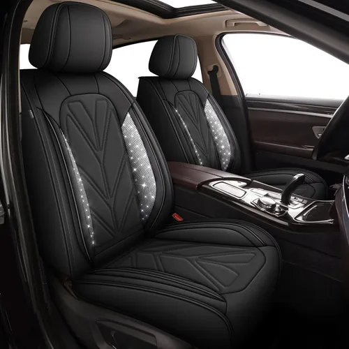 Vista 8 de DISUTOGO Fundas de asiento delantero de automóvil para Ford EcoSport 2018-2025, funda de asiento de cuero impermeable, cómodo protector de cojín 102