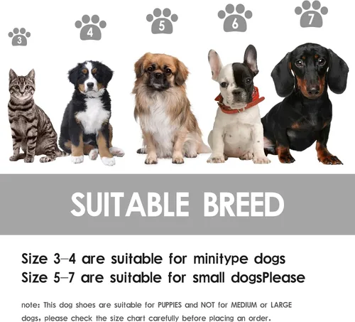 Vista 4 de Zapatos de invierno para perro con correas reflectantes antideslizantes para gatos y perros, protector de patas para perros pequeños y medianos