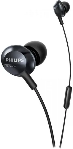 Philips Pro Wired Earbuds with Microphone, Hi-Res Audio Earphones with Cord, Lightweight and Comfortable Wired in Ear Headphones with Mic, Powerful