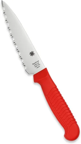Vista 11 de Spyderco Cuchillo utilitario de cocina ligero con hoja de acero inoxidable MBS-26 y mango de plástico de polipropileno