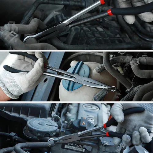 Vista 6 de Mayouko Juego de 3 alicates de agarre de manguera de 11 pulgadas de largo alcance, 5/16 pulgadas, 1/2 pulgada, 3/4 pulgadas, kit de alicates