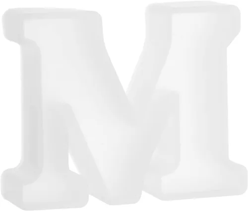 Vista 24 de uxcell Molde de alfabeto 3D para resina de silicona de 2.56 pulgadas, molde de letras S alfabeto mayúscula, molde de fundición epoxi