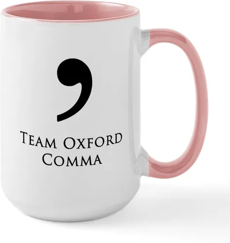 Vista 8 de CafePress Team Oxford Comma Mugs Taza de café de cerámica de 15 oz (15.0 fl oz)