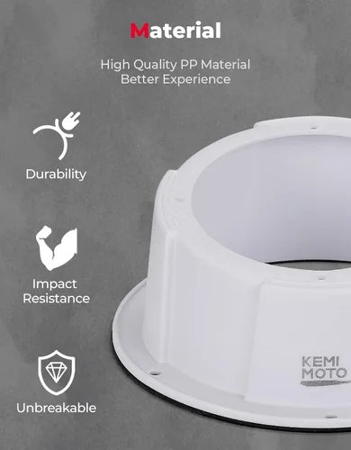 Vista 2 de KEMIMOTO 2 cajas de altavoces en ángulo, universales para altavoces de 6.5 pulgadas, compatibles con UTV, caravanas, automóviles, barcos, maleteros