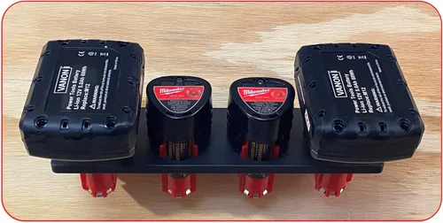 Vista 4 de Milwaukee M12 Battery Holder Milwaukee 12V Battery Holder Milwaukee Battery Storage Milwaukee 12V Battery Wall Mount, Milwaukee 12V Battery
