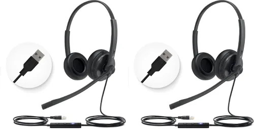 Vista 11 de Yealink UH34 Lite Wired Headset,USB-A, Noise Canceling Mic,in-Line Controls Mono-Oreja