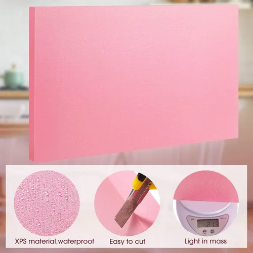 Vista 3 de Ramede Xps - Bloques de espuma de poliestireno, rectángulo de espuma para artes, manualidades, proyectos de bricolaje, decoración de fiestas