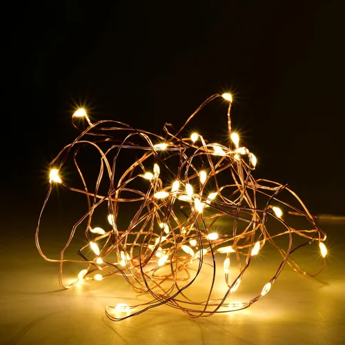 Vista 6 de Luces de Navidad operadas a batería de YunDing, luces de Navidad operadas a batería con 8 modos de parpadeo y temporizador de 8-16 horas