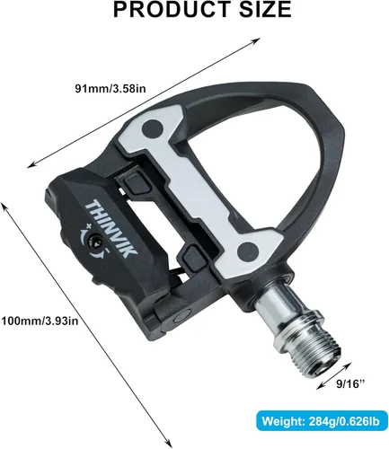 Vista 3 de Thinvik Clipless Pedals Road Bike Cycling Pedals with Cleats Compatible with Shimano SPD SL System All Level Road Cycling Pedal