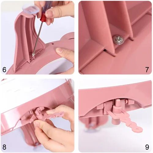 Vista 9 de B Baosity Accesorios de punto giratorios a mano con taburete para pies, rejilla de alambre y tejido, puede tejer bufandas, sombreros, calcetines