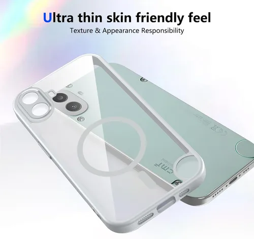 Vista 399 de Funda magnética transparente compatible con Xiaomi 17T, color negro 2 en 1 PC + TPU cubierta de teléfono a prueba de golpes, carcasa protectora