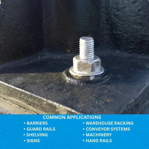 Vista 4 de CONFAST Anclaje de cuña de 1/2" x 2-3/4" chapado en zinc (caja de 25)