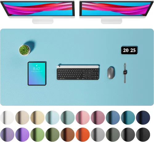 Vista 165 de Aothia - Protector de escritorio de cuero sintético grande, base antideslizante para mouse y superficie para escribir, impermeable, fácil de Agua