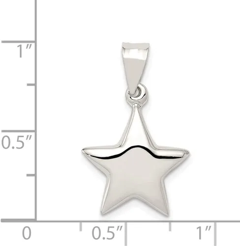 Vista 3 de Sonia Jewels Colgante de plata de ley 925 con dije de estrella - 0.906 in x 0.630 in, Metal