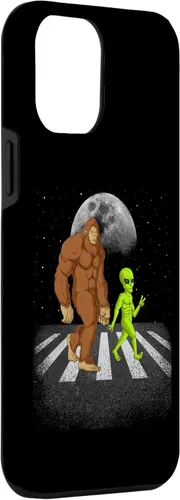 Vista 12 de iPhone 13 Pro Funny Bigfoot Alien Moon Sasquatch UFO Space Hombres Mujeres Niños Caso