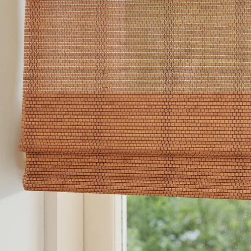 Vista 11 de Persianas Romanas de Bambú Inalámbricas, Persianas para Ventanas, Persianas de Madera Tejida Personalizadas para Ventanas Interiores, Puertas