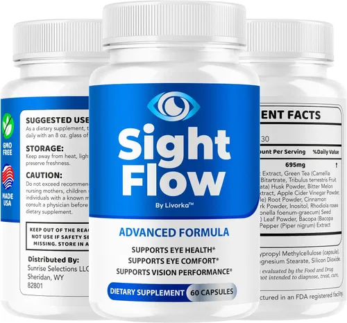 Vista 8 de Sight Flow - Cápsulas para ojos de fórmula avanzada, suplemento de apoyo oficial SightFlow Pills, suplemento de apoyo premium, ingredientes