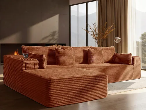 Vista 85 de Sofá modular de gran tamaño de 108 pulgadas, cómodo sofá deshuesado en forma de U para sala de estar, asientos extra profundos, sin montaje, sofá