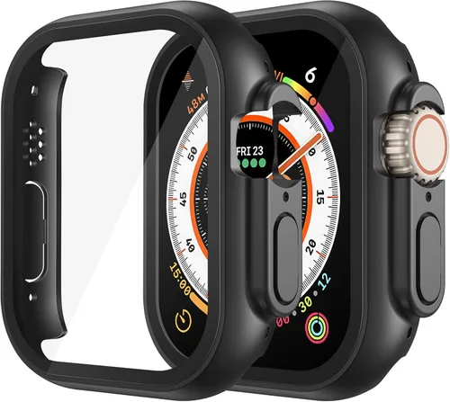 Vista 41 de Misxi - Juego de 2 fundas de policarbonato con protector de pantalla de vidrio templado compatible con Apple Watch Series 3 y Series 2 de 38mm