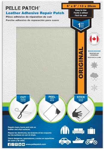 Vista 112 de Pelle Patch - Parche de reparación de cuero y vinilo - 25 colores disponibles - Original 4x60 - Beige