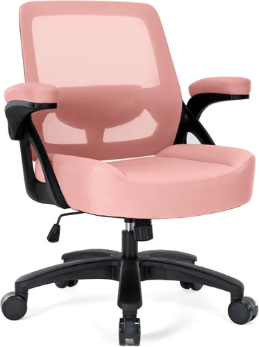 Vista 7 de Silla de oficina grande y alta de 400 libras, silla de escritorio ergonómica de malla con brazos abatibles, silla de computadora de oficina en casa