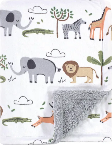 Vista 29 de Hudson Baby Manta unisex de felpa de visón y sherpa para bebé, abstracta, talla única