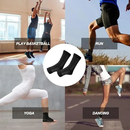 Vista 5 de Calcetines funcionales para neuropatía, calcetines de compresión de tobillo Comprex para mujeres y hombres, calcetines de compresión de tobillo