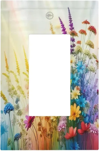 Vista 132 de Placa decorativa para interruptor de luz, medusas, tortugas marinas, fantasía, océano, 2 bandas, 1 palanca, 1 placa de pared dúplex, cubiertas