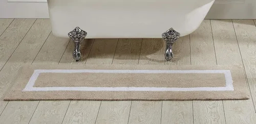 Vista 98 de Better Trends - Alfombra de baño 100% algodón reversible, altamente absorbente y lavable a máquina, suave, tapete de ducha para piso de baño