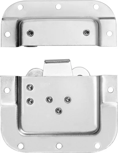Vista 2 de QWORK Road Case - Pestillo empotrado con resorte, paquete de 4 cierres de mariposa empotrados resistentes para funda de vuelo, PA DJ Rack/Road Case