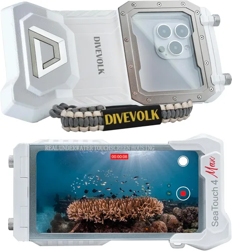 DIVEVOLK Funda para teléfono de buceo compatible con iPhone 12/12 Pro/12 Pro Max/13/13 Pro/13 Pro Max/14/14 Pro/14 Pro Max/15/15 Pro/15 Pro Max (no